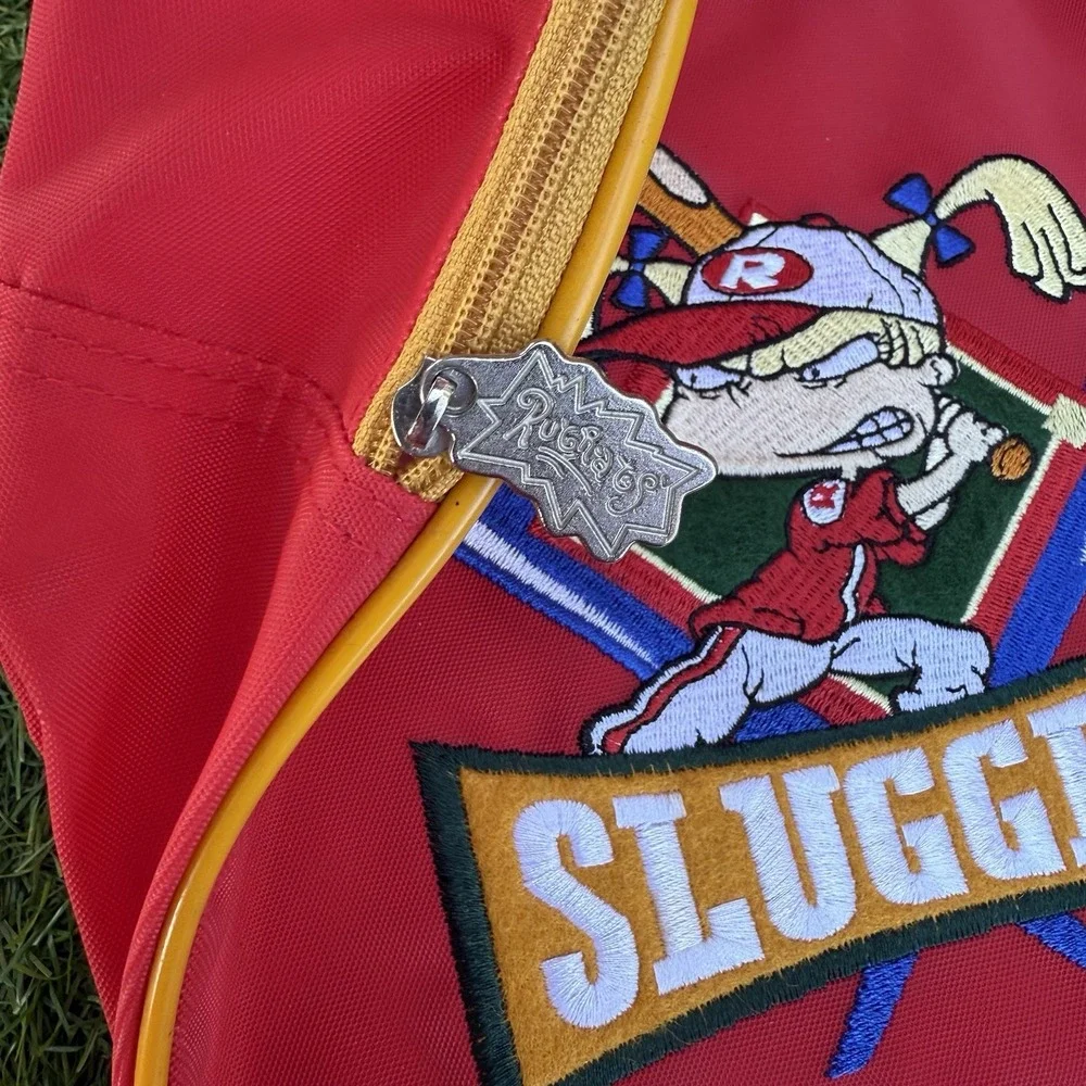 Vintage Nickelodeon Rugrats‎ Angelica Backpack Embroidered Baseball Red Colorful